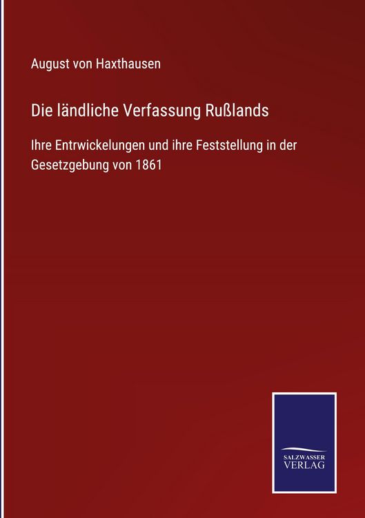 Produktbild: Die l&auml;ndliche Verfassung Ru&szlig;lands