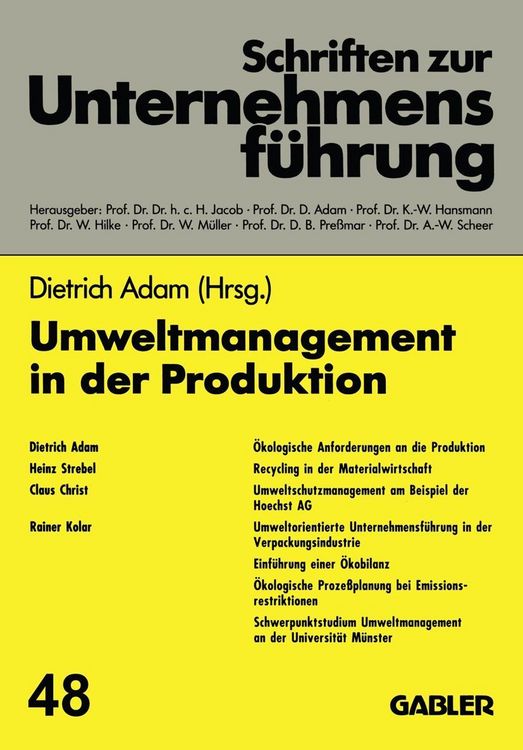 Produktbild: Umweltmanagement in der Produktion