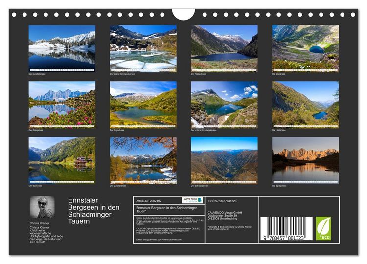 Produktbild: Ennstaler Bergseen in den Schladminger Tauern (Wandkalender 2026 DIN A4 quer), CALVENDO Monatskalender