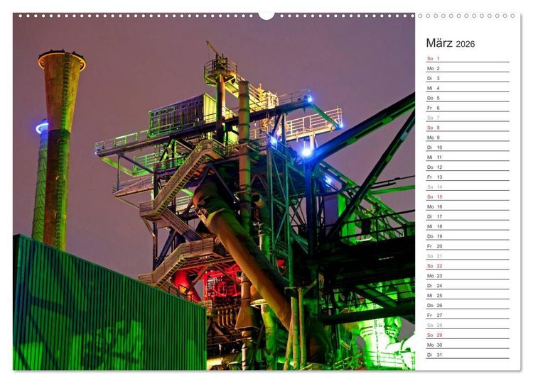 Produktbild: Auf der Route der Industriekultur (hochwertiger Premium Wandkalender 2026 DIN A2 quer), Kunstdruck in Hochglanz