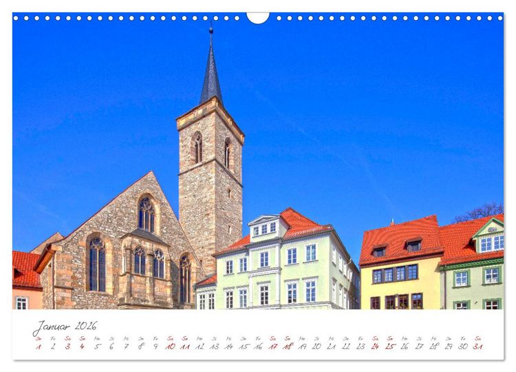 Produktbild: Erfurt - Die Landeshauptstadt mit Geschichte (Wandkalender 2026 DIN A3 quer), CALVENDO Monatskalender