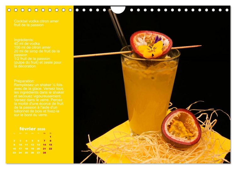 Produktbild: Cocktails de vodka Fascination (Calendrier mural 2026 DIN A4 vertical), CALVENDO calendrier mensuel