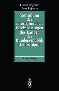 Produktbild: Sammlung der internationalen Vereinbarungen der L&auml;nder der Bundesrepublik Deutschland