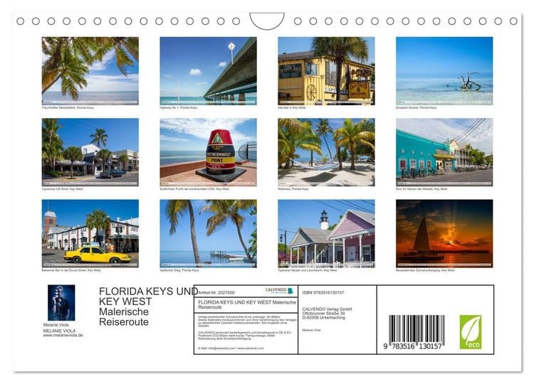 Produktbild: FLORIDA KEYS UND KEY WEST Malerische Reiseroute (Wandkalender 2026 DIN A4 quer), CALVENDO Monatskalender