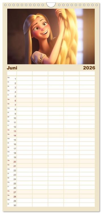 Produktbild: Familienplaner 2026 - Gl&uuml;cklich wie im M&auml;rchen mit 5 Spalten (Wandkalender, 21 x 45 cm) CALVENDO