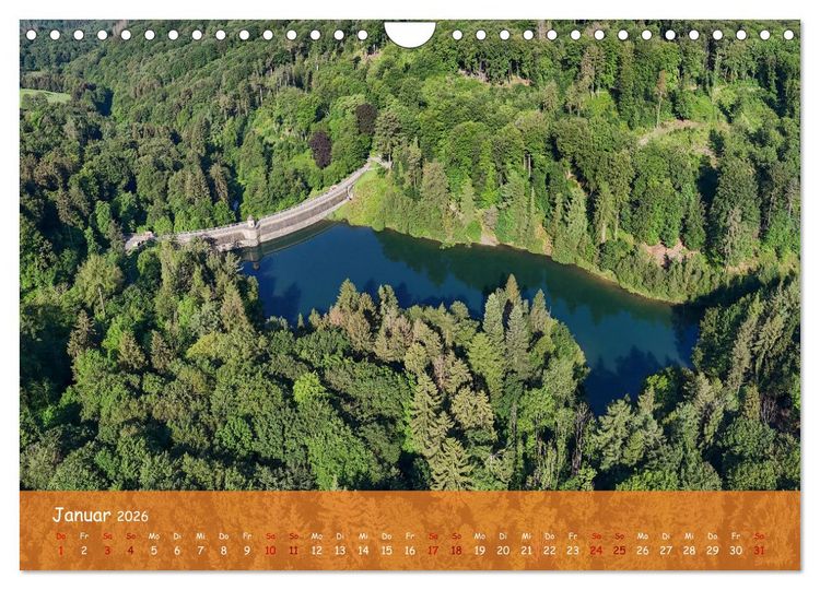 Produktbild: Talsperren der Wupper und ihrer Nebenfl&uuml;sse aus der Vogelperspektive (Wandkalender 2026 DIN A4 quer), CALVENDO Monatskalender