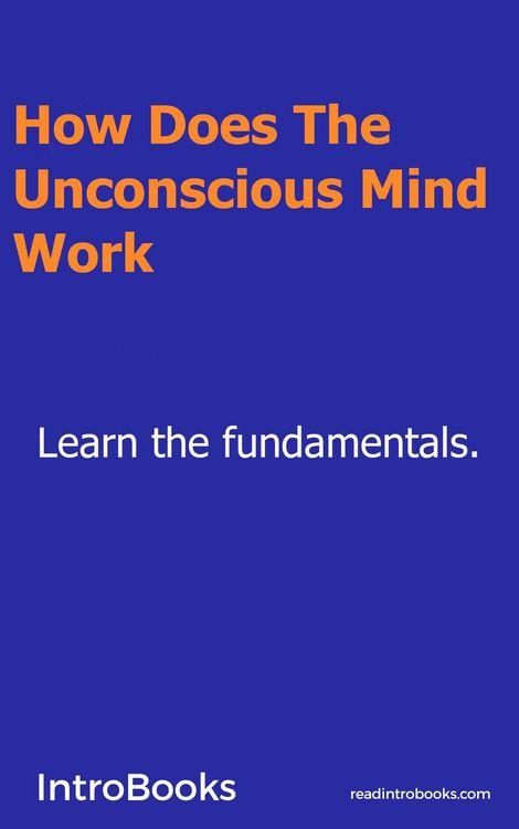 Produktbild: How Does The Unconscious Mind Work?