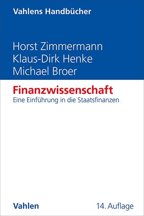 Produktbild: Vahlens Handbücher der Wirtschafts- und Sozialwissenschaften / Finanzwissenschaft