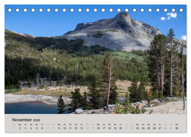 Produktbild: Yosemite, Entlang der Tioga Road (Tischkalender 2026 DIN A5 quer), CALVENDO Monatskalender