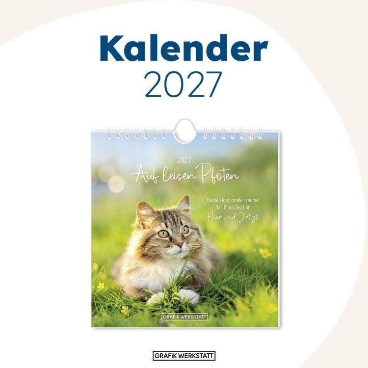 Produktbild: Postkartenkalender 2027 Auf leisen Pfoten