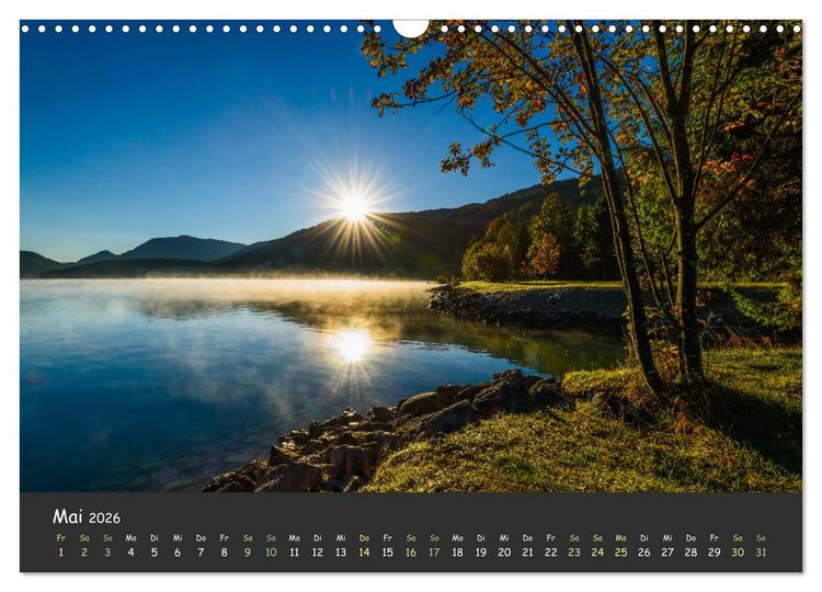 Produktbild: Ammersee bis Walchensee - Traumlandschaften im Voralpenland (Wandkalender 2026 DIN A3 quer), CALVENDO Monatskalender