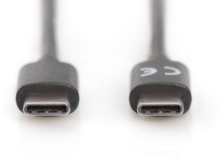 Produktbild: Digitus USB-Kabel USB 2.0 USB-C&reg; Stecker, USB-C&reg; Stecker 3.00 m Schwarz Flexibel, Folienschirm, Geflechtschirm, Geschirmt, doppelt geschirmt, mit