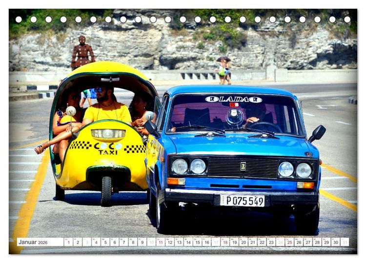 Produktbild: LADA-LAND KUBA (Tischkalender 2026 DIN A5 quer), CALVENDO Monatskalender
