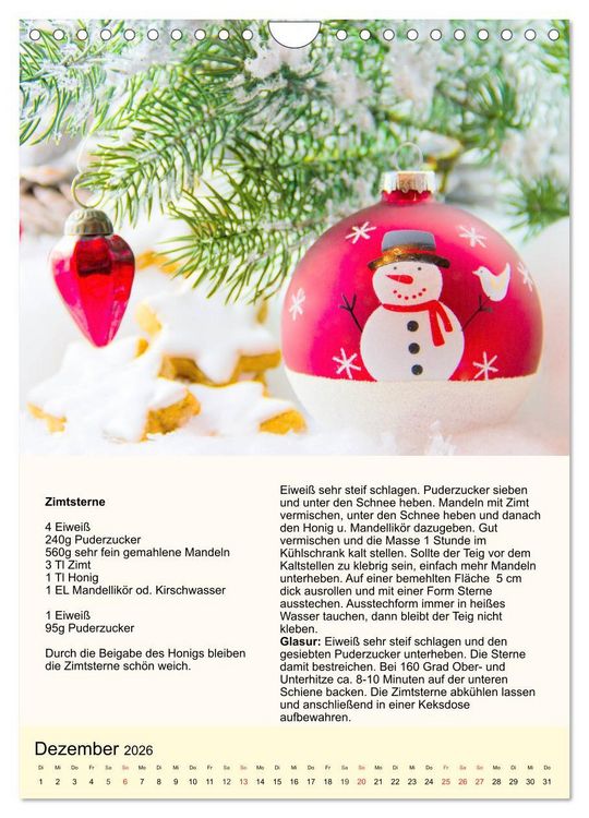 Produktbild: Pl&auml;tzchen. Kekse f&uuml;r das ganze Jahr! (Wandkalender 2026 DIN A4 hoch), CALVENDO Monatskalender