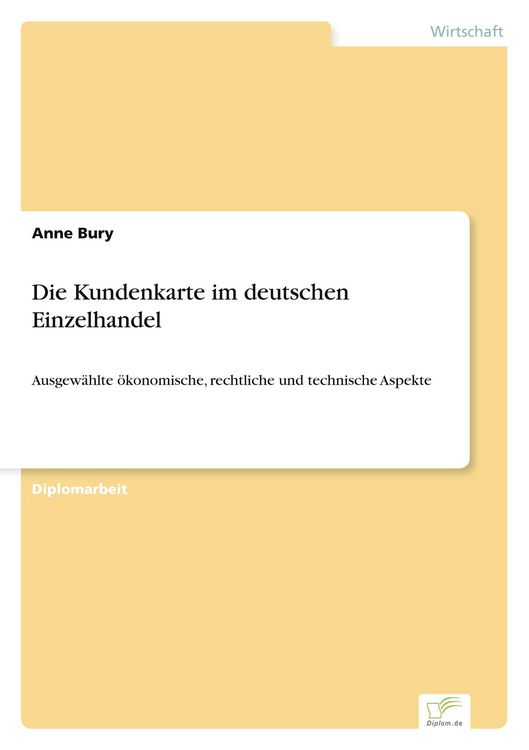 Produktbild: Die Kundenkarte im deutschen Einzelhandel