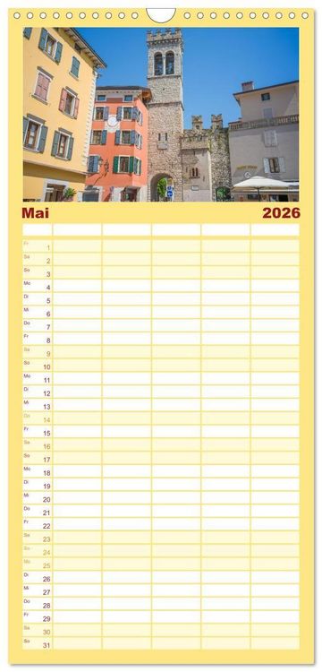 Produktbild: Familienplaner 2026 - Riva del Garda - Am Gardasee ganz im Norden mit 5 Spalten (Wandkalender, 21 x 45 cm) CALVENDO