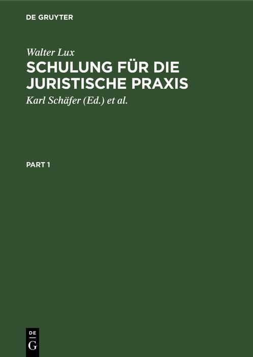 Produktbild: Schulung f&uuml;r die Juristische Praxis