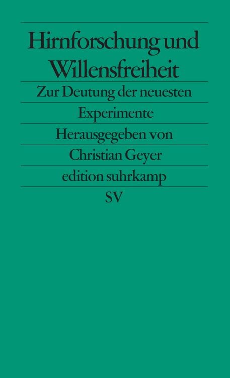 Produktbild: Hirnforschung und Willensfreiheit