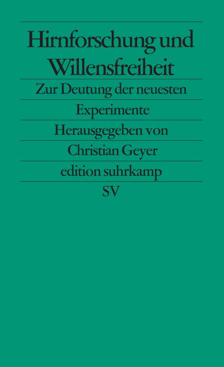 Produktbild: Hirnforschung und Willensfreiheit