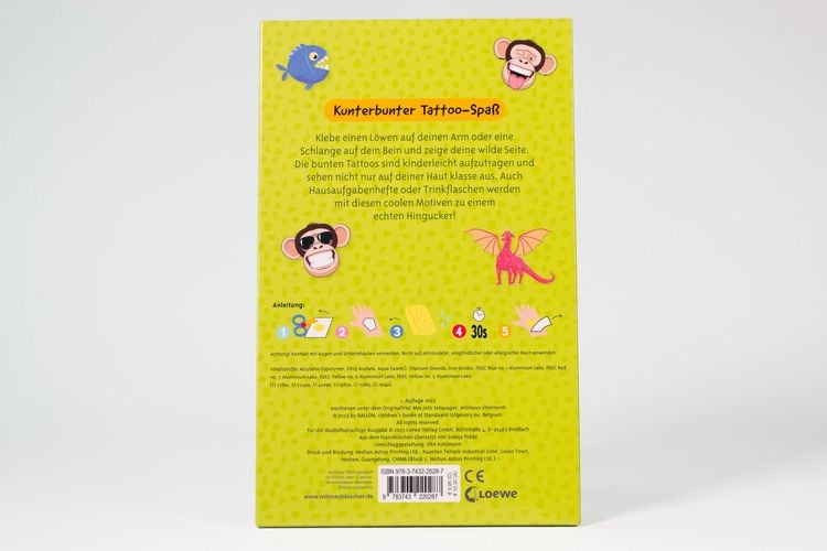 Produktbild: Meine sch&ouml;nsten Kindertattoos - Wilde Tiere