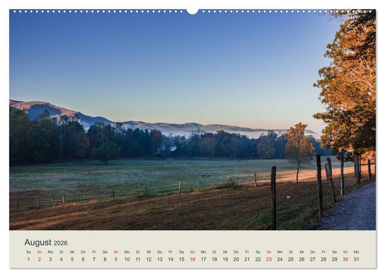Produktbild: Appalachen - S&uuml;d (hochwertiger Premium Wandkalender 2026 DIN A2 quer), Kunstdruck in Hochglanz