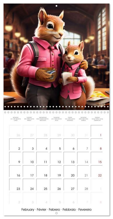 Produktbild: Squirrels Monthly Calendar (Wall Calendar 2026 12 &times; 12 Inch) CALVENDO 12 Month Wall Calendar