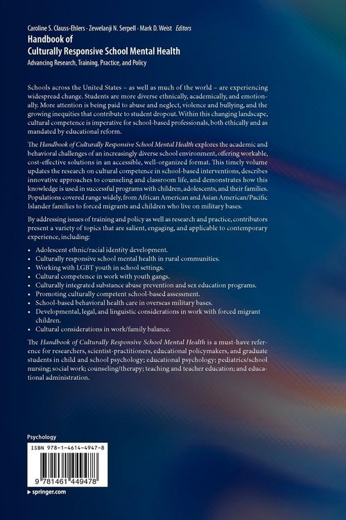 Produktbild: Handbook of Culturally Responsive School Mental Health