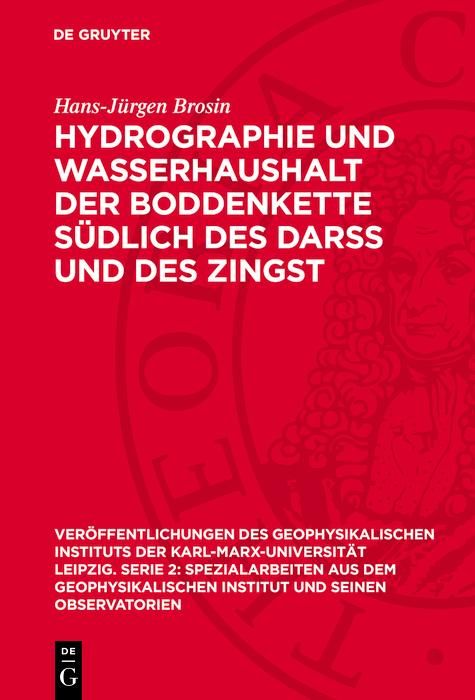 Produktbild: Hydrographie und Wasserhaushalt der Boddenkette s&uuml;dlich des Dar&szlig; und des Zingst