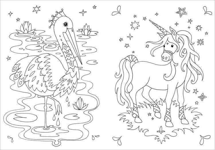 Produktbild: Glitzer-Sticker Malbuch. Magische Tiere