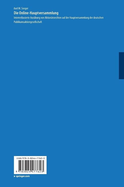 Produktbild: Die Online-Hauptversammlung