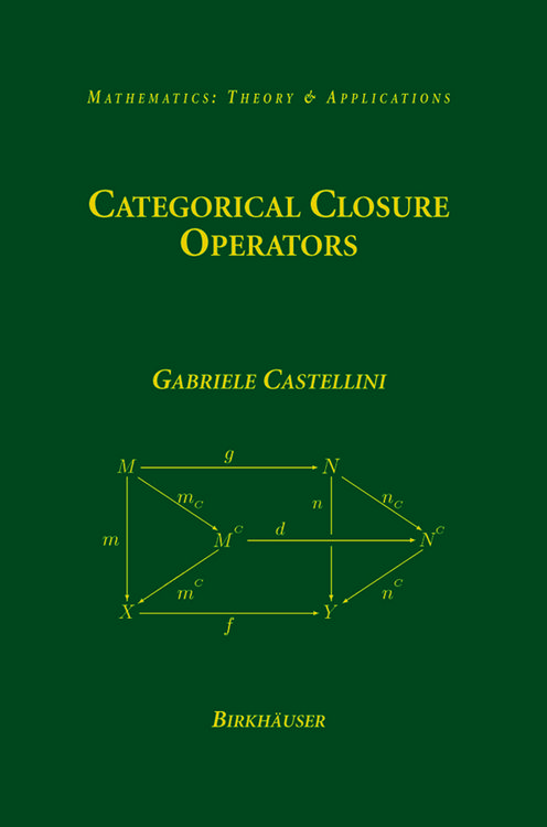 Produktbild: Categorical Closure Operators