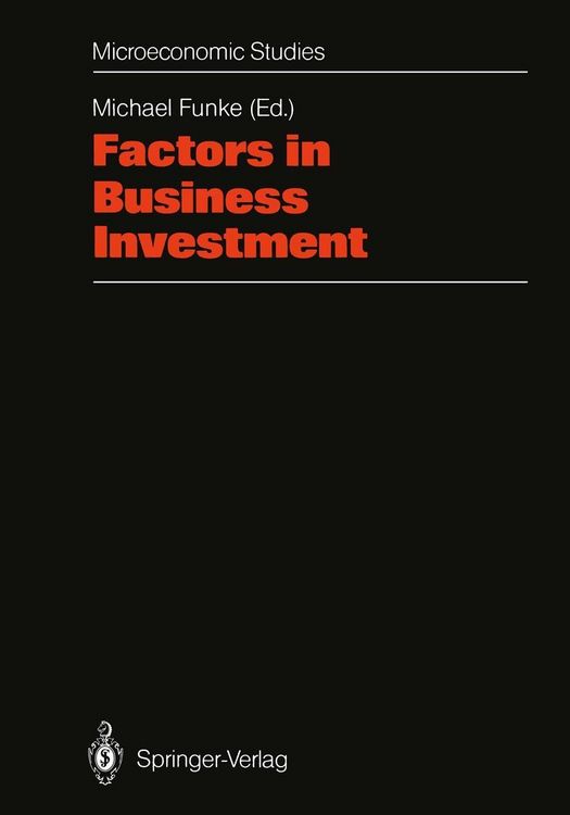 Produktbild: Factors in Business Investment