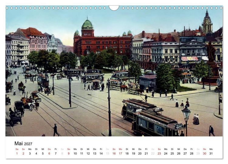 Produktbild: Farbige Gr&uuml;&szlig;e aus dem alten Berlin - Die sch&ouml;nsten Postkarten der Kaiserzeit (Wandkalender 2027 DIN A3 quer), CALVENDO Monatskalender