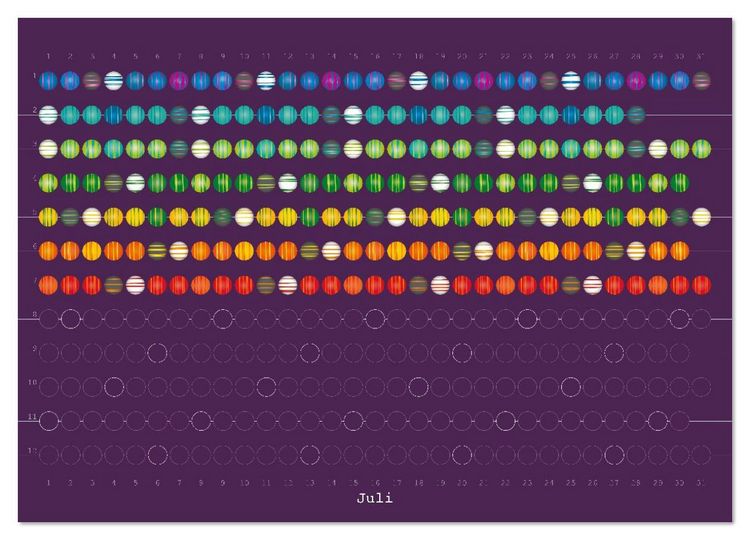 Produktbild: Perlenkalender (hochwertiger Premium Wandkalender 2026 DIN A2 quer), Kunstdruck in Hochglanz