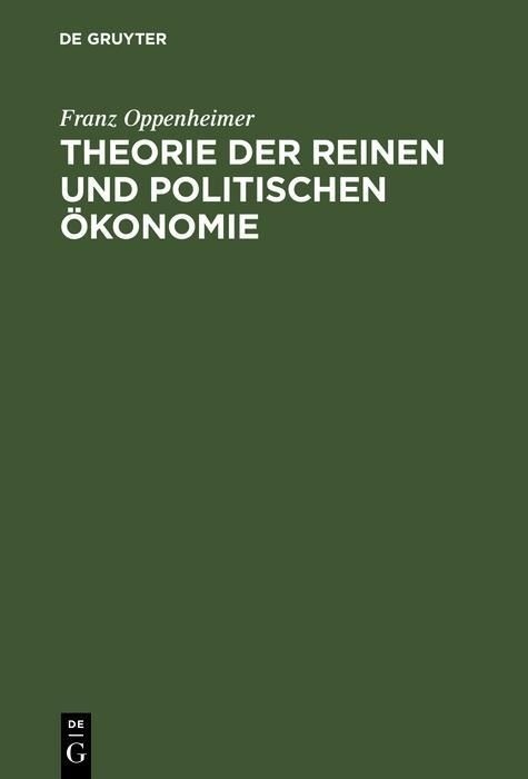 Produktbild: Theorie der reinen und politischen &Ouml;konomie