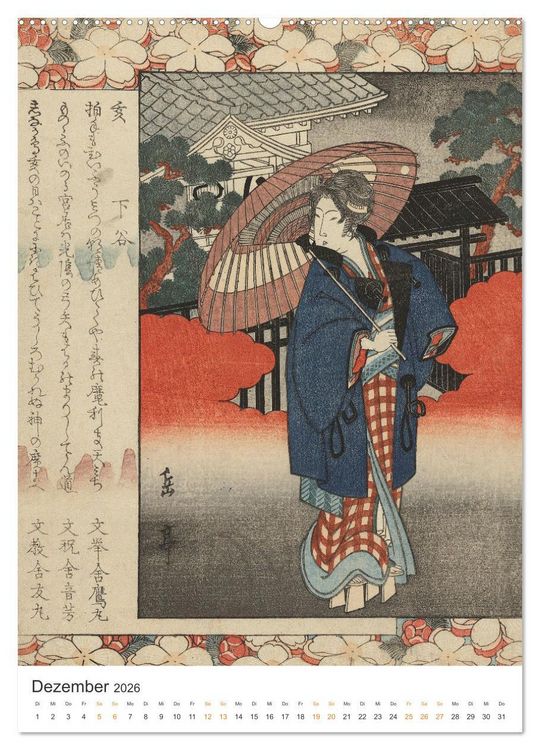 Produktbild: Kimonos und Karpfenmuster (hochwertiger Premium Wandkalender 2026 DIN A2 hoch), Kunstdruck in Hochglanz