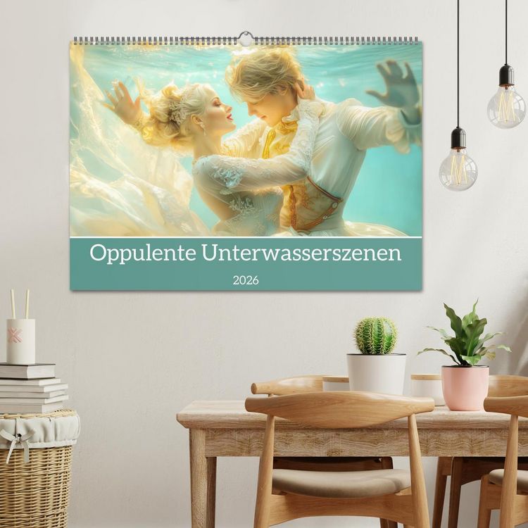 Produktbild: Opulente Unterwasserromanzen (Wandkalender 2026 DIN A2 quer), CALVENDO Monatskalender
