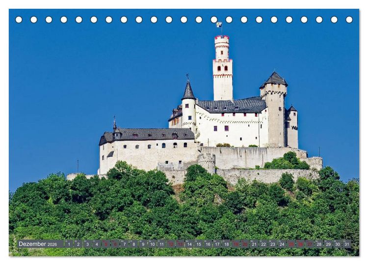 Produktbild: Burgen der Rheinromantik (Tischkalender 2026 DIN A5 quer), CALVENDO Monatskalender