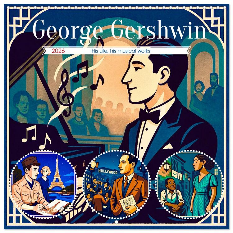 Produktbild: George Gershwin (Wall Calendar 2026 12 &times; 12 Inch) CALVENDO 12 Month Wall Calendar