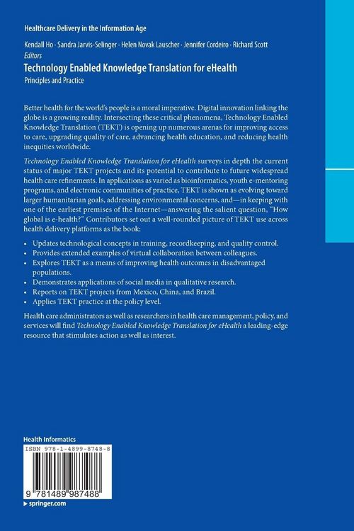 Produktbild: Technology Enabled Knowledge Translation for eHealth