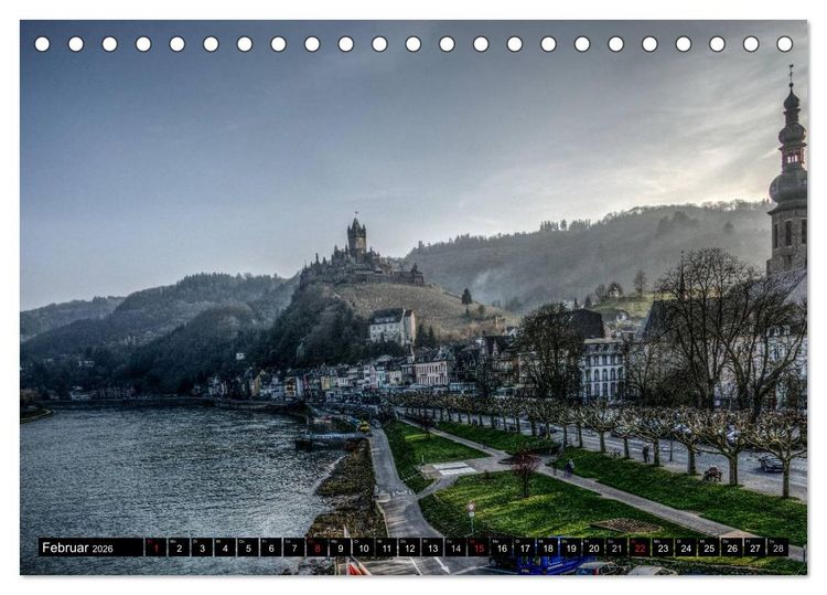 Produktbild: Mosel Impressionen Mystische Burgen und magische Orte (Tischkalender 2026 DIN A5 quer), CALVENDO Monatskalender