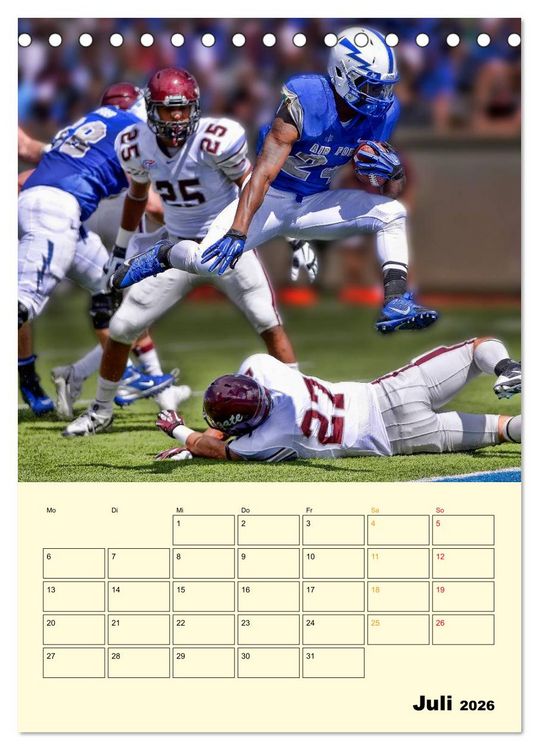 Produktbild: American Football, Team-Arbeit (Tischkalender 2026 DIN A5 hoch), CALVENDO Monatskalender