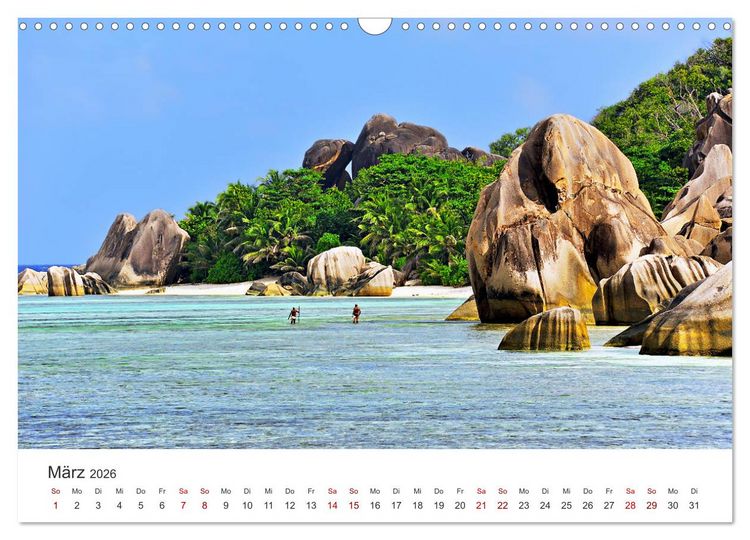 Produktbild: Traumstr&auml;nde der Seychellen (Wandkalender 2026 DIN A3 quer), CALVENDO Monatskalender