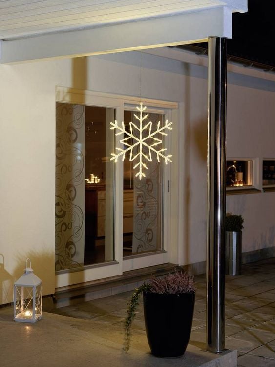 Produktbild: Konstsmide 4460-103 Acryl-Figur Schneeflocke Warmwei&szlig; LED Wei&szlig; EEK: G