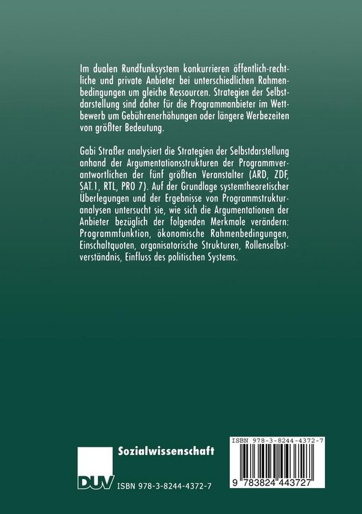 Produktbild: Legitimierungsstrategien des Fernsehens