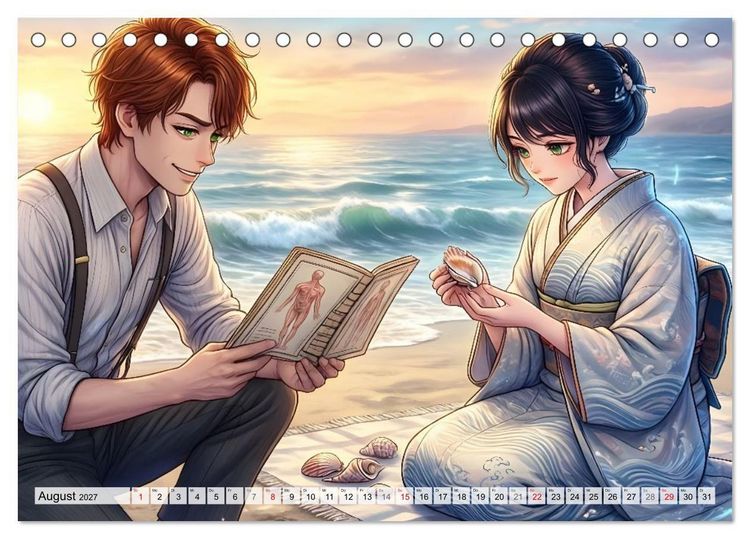 Produktbild: Meiji Mondkalender (Tischkalender 2027 DIN A5 quer), CALVENDO Monatskalender