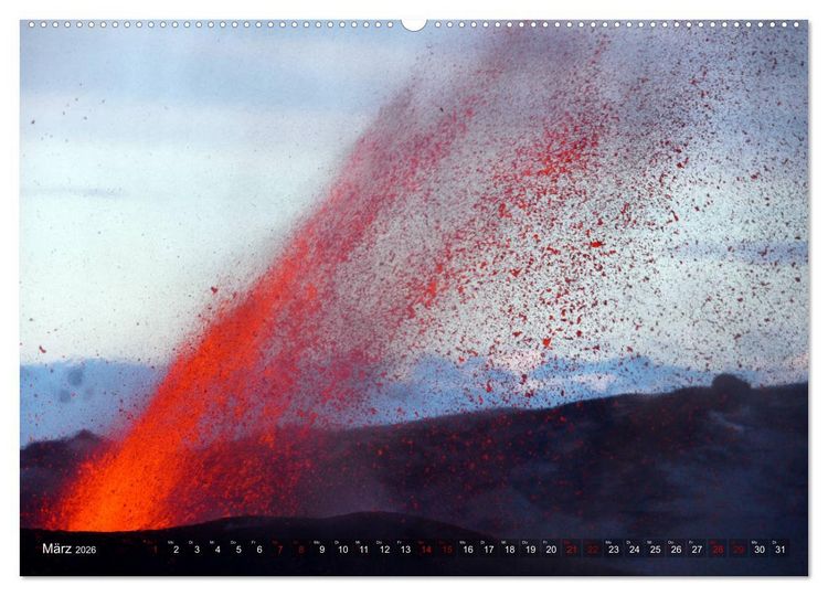 Produktbild: Vulkane - Magma, Lava, Eruptionen (hochwertiger Premium Wandkalender 2026 DIN A2 quer), Kunstdruck in Hochglanz