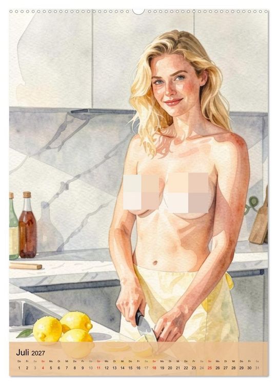 Produktbild: Nur f&uuml;r dich &ndash; In Sch&uuml;rze zu Hause (hochwertiger Premium Wandkalender 2027 DIN A2 hoch), Kunstdruck in Hochglanz
