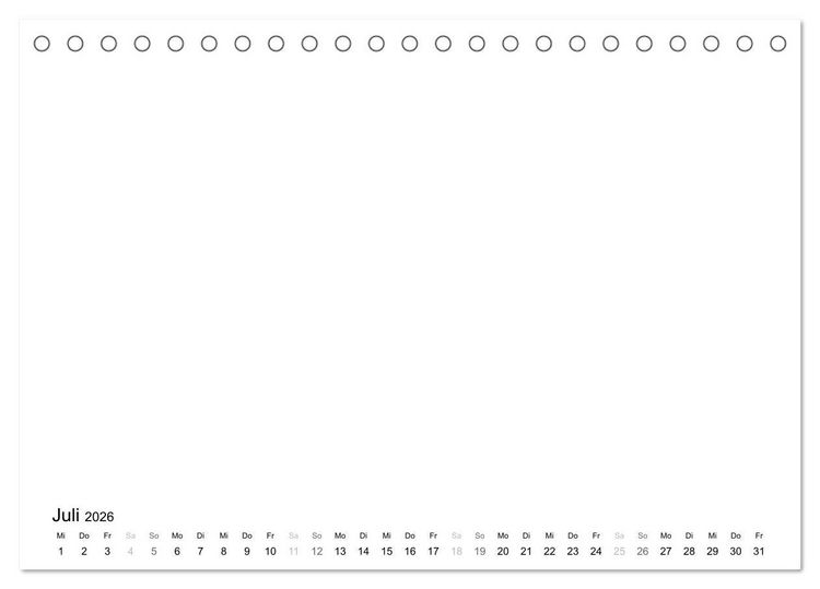 Produktbild: Bastelkalender - Weiss (Tischkalender 2026 DIN A5 quer), CALVENDO Monatskalender