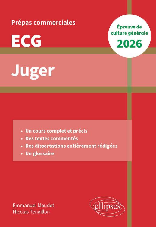 Produktbild: Juger. Epreuve de culture g&eacute;n&eacute;rale. Pr&eacute;pas commerciales ECG 2026